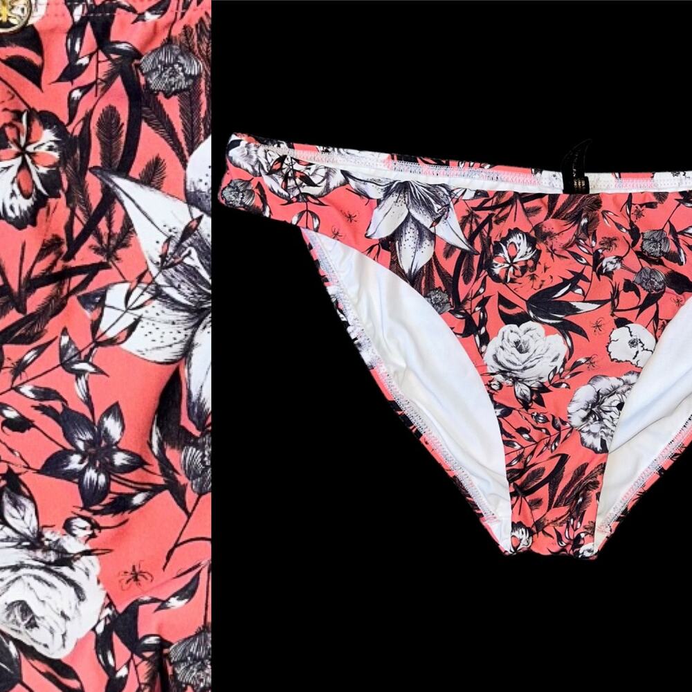 NWOT Vix by Paula Hermanny Floral Print Basic Bikini bottoms Classic Cut Size L